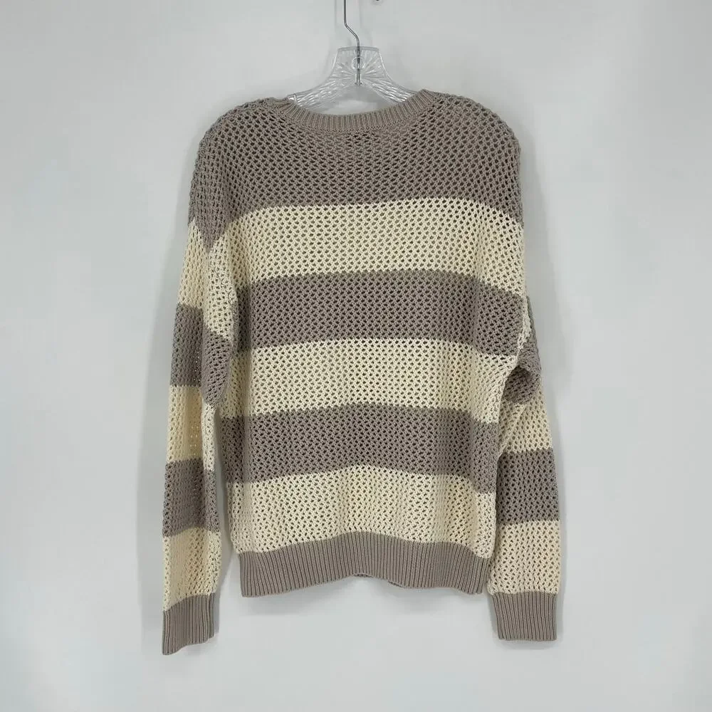 MOCO Boutique Stripe Knit pullover Sweater Size Small